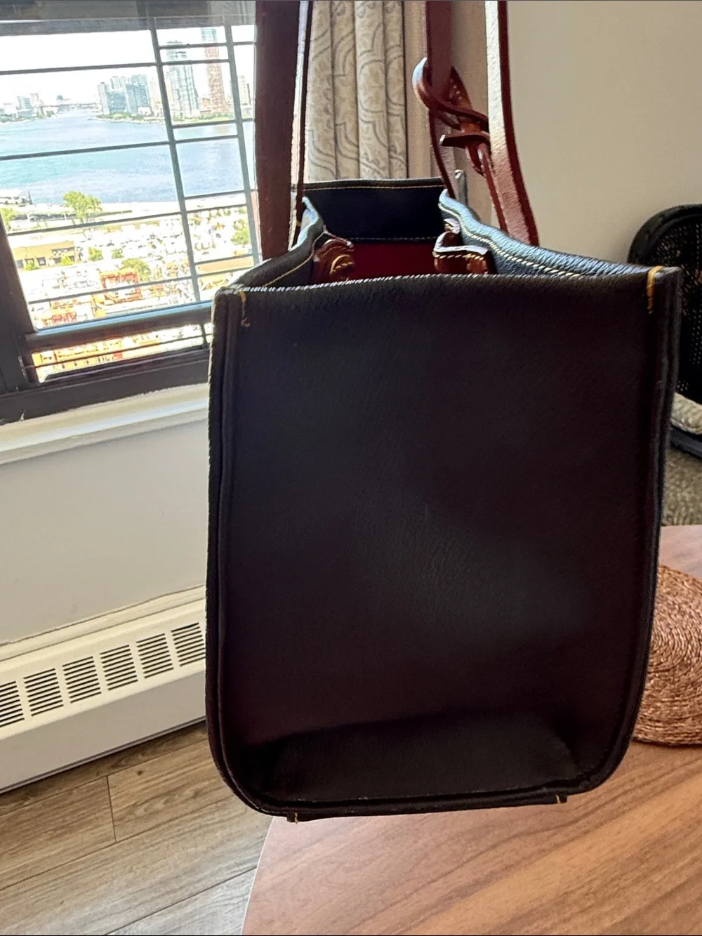 Dooney & Bourke Dark Brown with Leather-Trim Medium Tote Bag - Picture 4 of 7